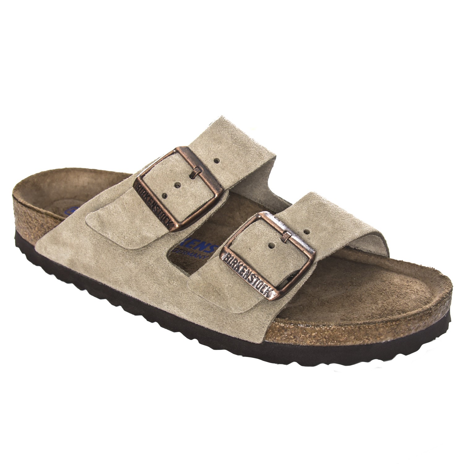 birkenstock arizona soft footbed suede leather narrow fit